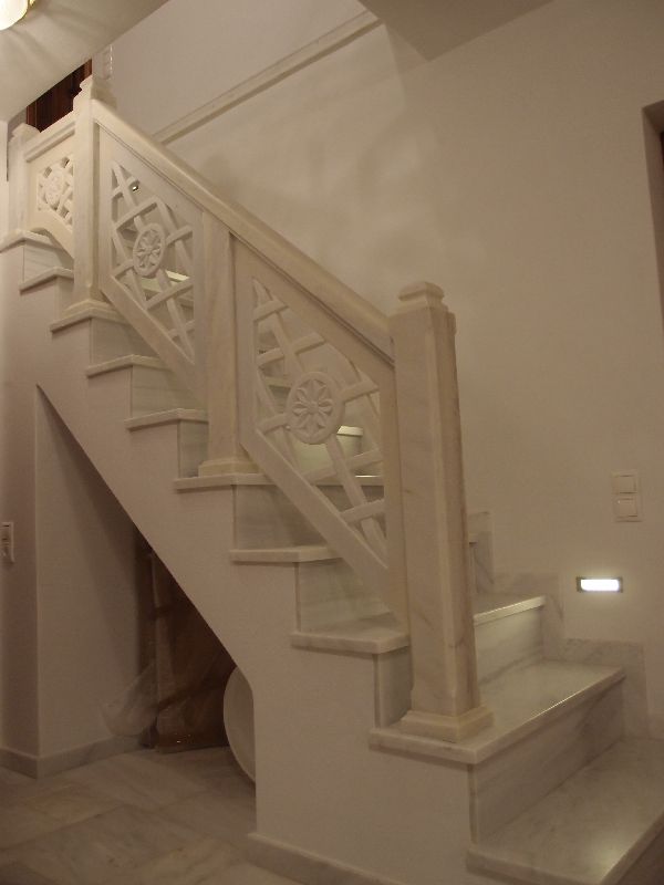 Vlahou Residence marble internal staircase